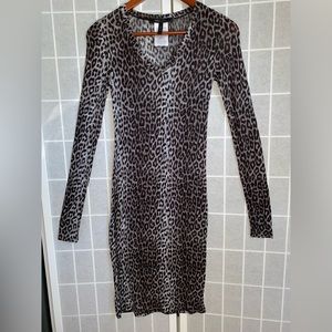 BCBG Maxazria dress small Animal Print V Neck